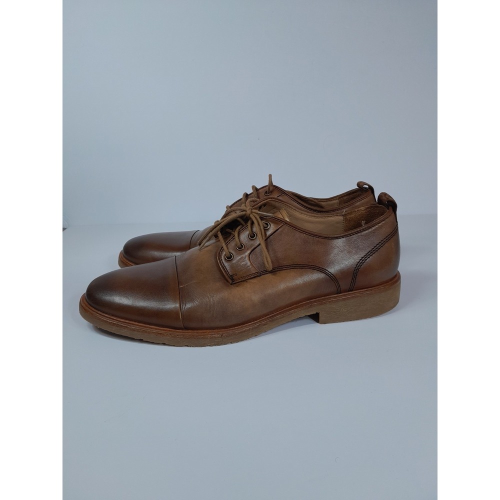 Warfield & Grand Cap Toe Leather Oxford Men Sz 9 Tan Brown - Picture 2 of 9